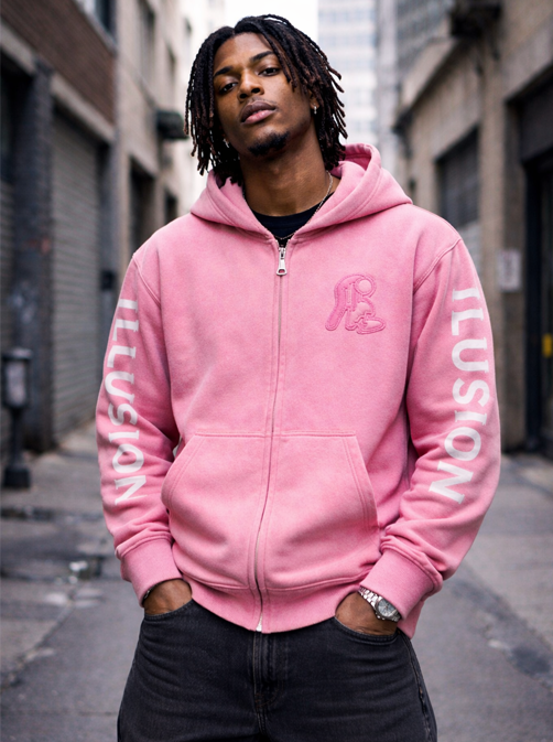 PINK ZIP UP 'ILLUSION'
